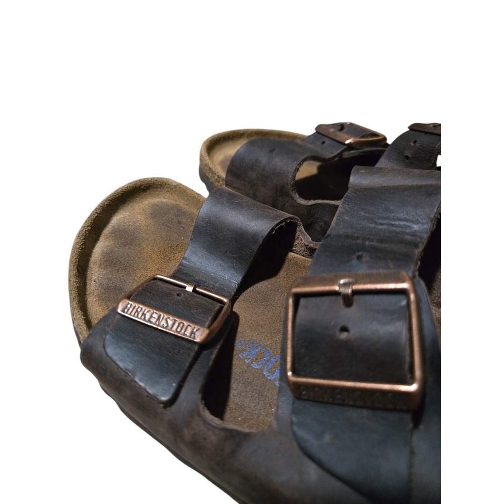 Birkenstock Arizona Oiled Leather Sandals Tobacco Brown EU 39 Buckle - Picture 6 of 13